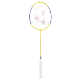 Yonex rakieta do badmintona Nanoflare 002 Clear (z ciężarem na rączce, elastyczna) żółta - naciągnięta -